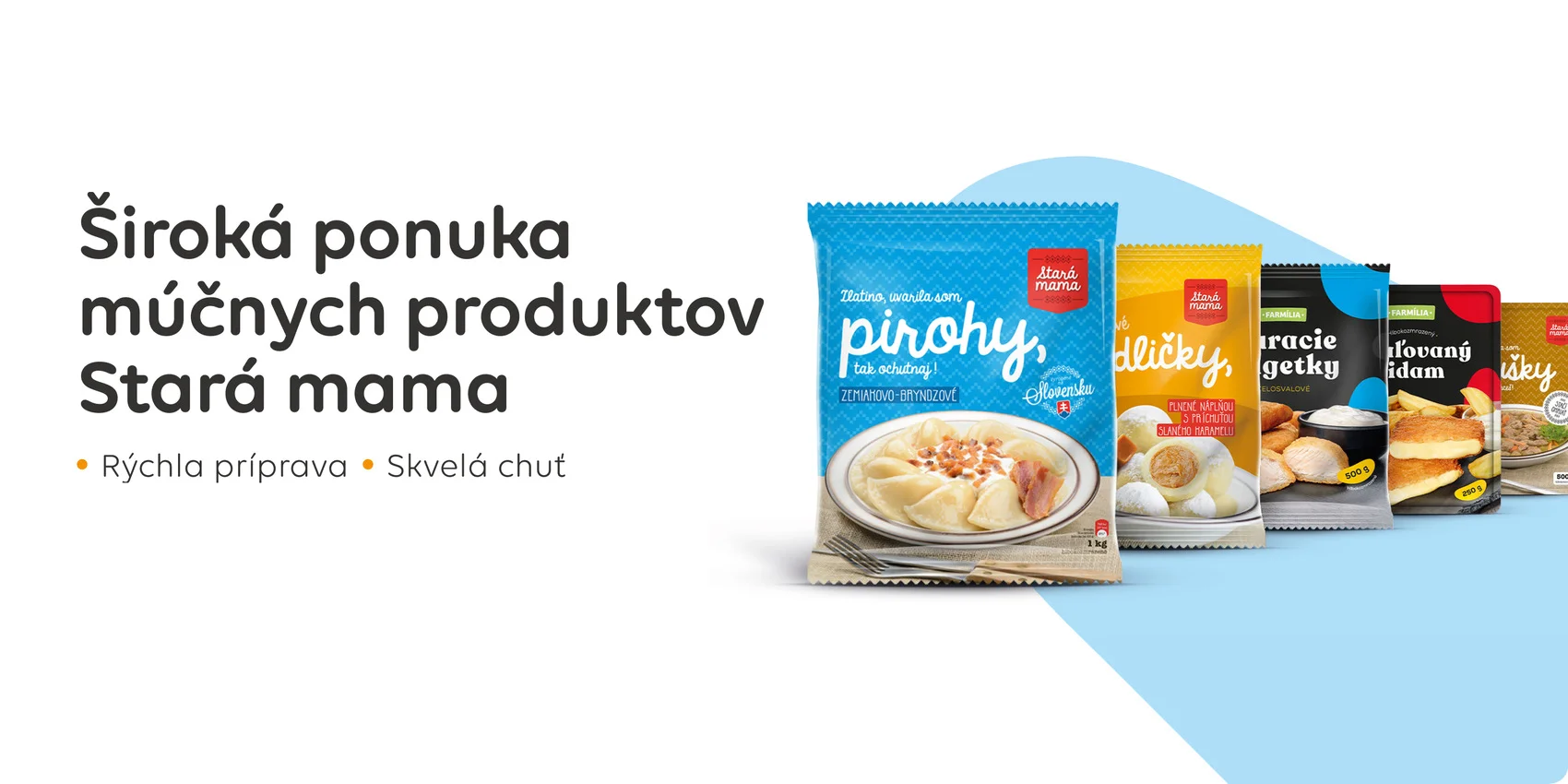 Široká ponuka múčnych produktov Stará mama