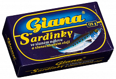 Sardinky v rastlinnom oleji 125g Giana