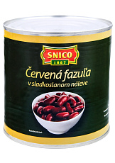 Červená fazuľa v sladkoslanom náleve 2,5kg plech