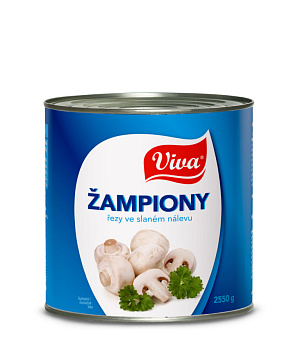 Šampiňóny krájané 2,5kg
