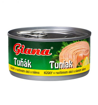 Tuniak vo vlastnej šťave kúsky 170g Giana
