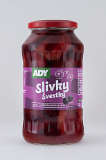 Slivkový kompót odkôstkovaný 660g sklo Ady