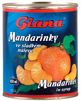 Mandarínky lúpané 850g Giana