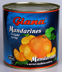 Mandarínky lúpané 2,65kg Giana