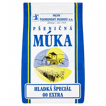 Hladká pšeničná múka Špeciál 00 Extra 1kg Mlyn Pohronský Ruskov