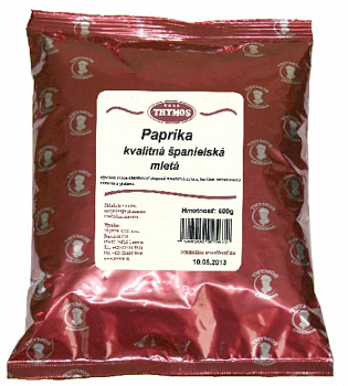 Paprika sladká kvalitná španielska 500g Thymos