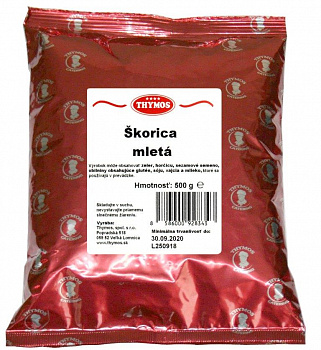 Škorica mletá 500g Thymos
