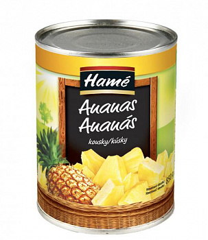 Ananás kocky 565g Hamé