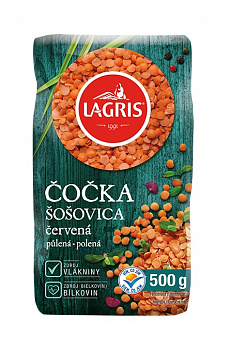 Šošovica červená 500g polená