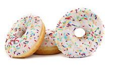 Donut s farebným posypom 57g