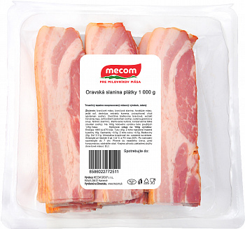 Oravská slanina plátky 1kg OA