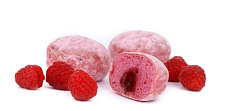 Mini šiška  ružová s malinovou náplňou 25g
