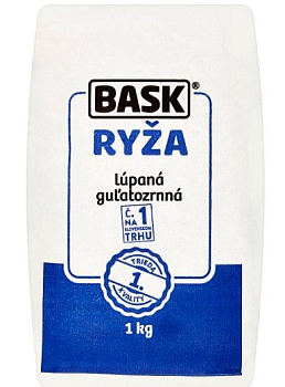 Ryža guľatozrnná 1kg BASK