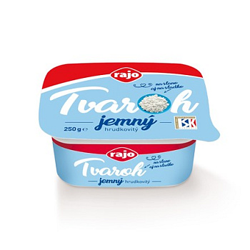 Tvaroh jemný hrudkovitý 250g Rajo