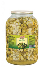 Uhorky kocky 3,4kg sklo Viva
