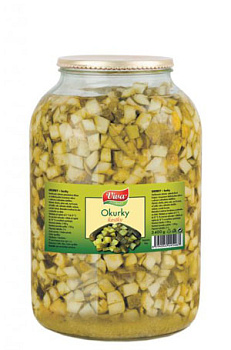Uhorky kocky 3,4kg sklo Viva