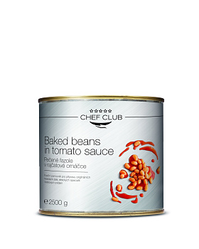 Pečená fazuľa v paradajkovej omáčke 2,5kg Chef