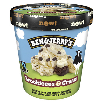 B&J 465ml Brookies & Cream