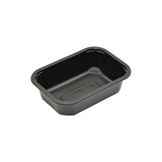 Miska hranatá na polievku čierna, objem 600ml 160x112x66 mm