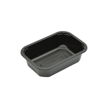 Miska hranatá na polievku čierna, objem 600ml 160x112x66 mm