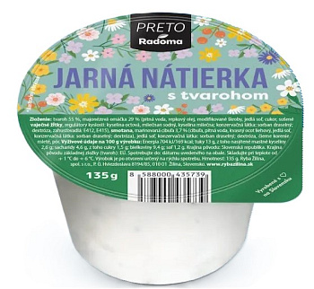 Jarná nátierka s tvarohom 135g Ryba Žilina