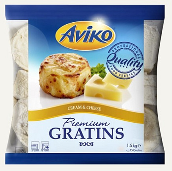 Gratinované zemiaky s tvrdým syrom a smotanou 1,5kg AVIKO