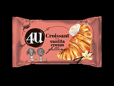 Croissant s vanilkovou náplňou 50g 4U