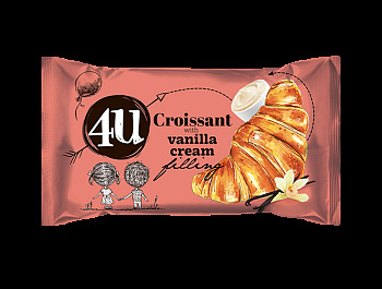 Croissant s vanilkovou náplňou 50g 4U