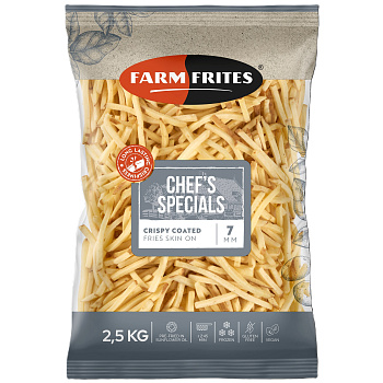 Hranolky 7x7 chrumkavé so šupkou  2,5kg Farm Frites