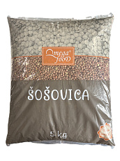 Šošovica hnedá veľkozrnná 5kg Omega