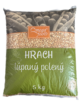 Hrach žltý polený lúpaný 5kg Omega