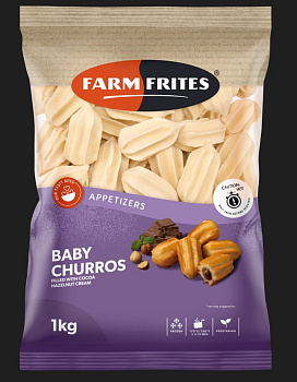 Churros mini čokoládové 1kg Farm Frites