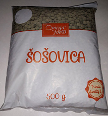 Šošovica hnedá veľkozrnná 500g Omega